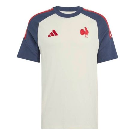 T-shirt donna rugby Francia Performance cream white Adidas
