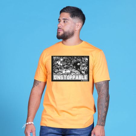 Maglietta Rugby Stampa Serigrafica Jonah Lomu Arancione - Ruckfield