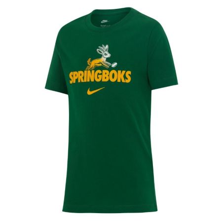 T-shirt bambino Nike Springboks verde vista frontale con grafica serigrafica