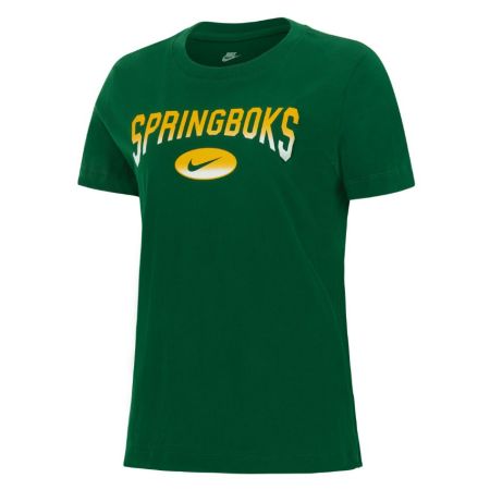 T-shirt donna Nike Springboks cotone Gorge Green vista frontale