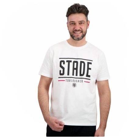 T-shirt Rugby Create da Uomo Bianca - Stade Toulousain