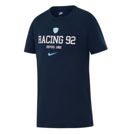 T-shirt rugby Racing 92 Nike bambino blu marino grafica