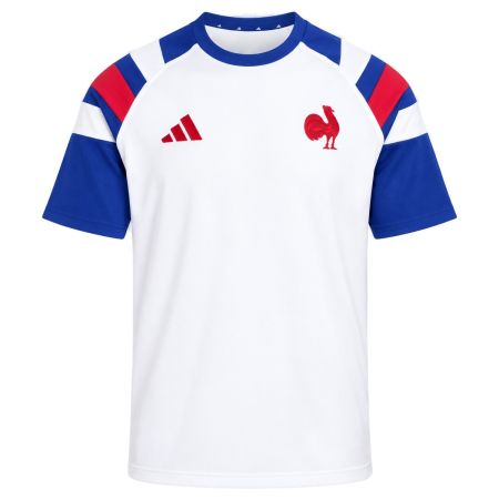 T-shirt travel rugby adidas Francia bianca uomo