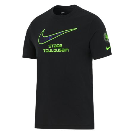 T-Shirt Rugby nera Stade Toulousain ESA Project 2025 Nike motivo di stelle