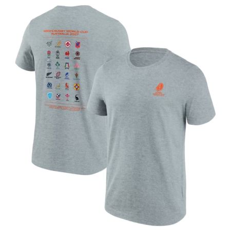 T-Shirt Rugby Coppa del Mondo 2027 Australia Grigia 24 Unions