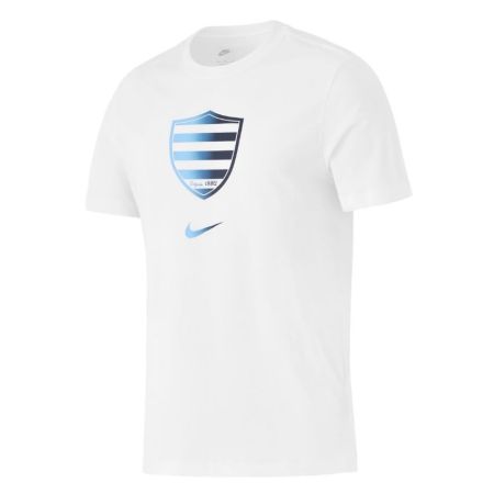 T-shirt bianca Racing 92 Nike stemma sfumato blu