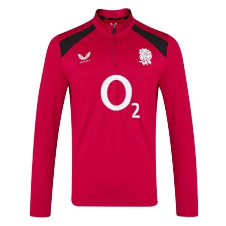 Felpa Rugby 1/4 Zip Inghilterra Rossa - Castore