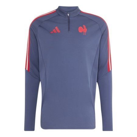 Top Allenamento Junior Francia Rugby Mezza Zip Adidas