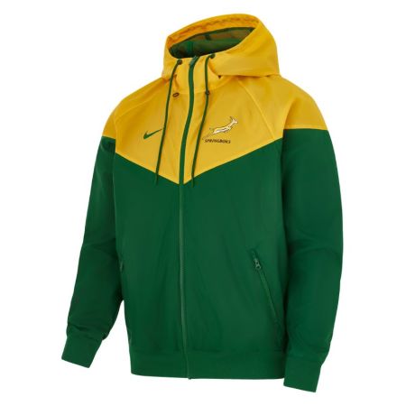 Giacca Nike Windrunner Springboks Gorge Green vista frontale uomo