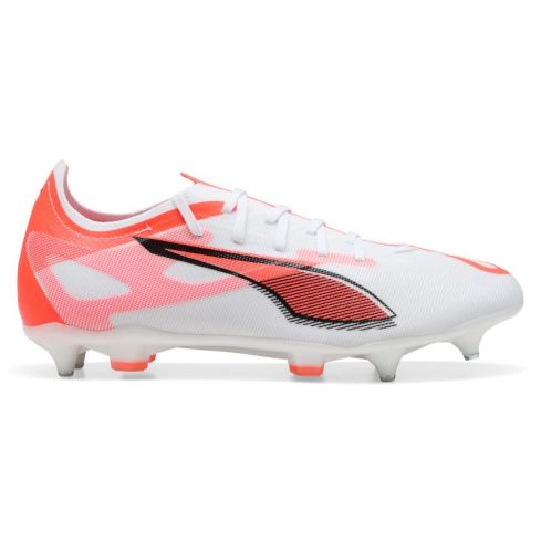 Scarpe da Rugby Ultra 5 Match MxSG Tacchetti Ibridi Tutti i Terreni Bianco/Rosso - Puma