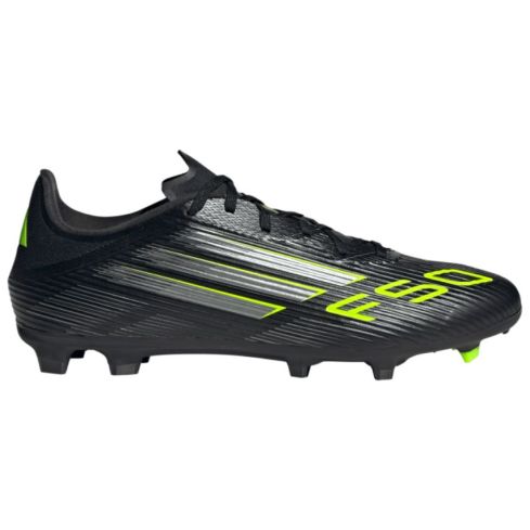 Scarpe da Rugby F50 League FG/MG Tacchetti Fissi Terreno Asciutto Nero Verde - Adidas