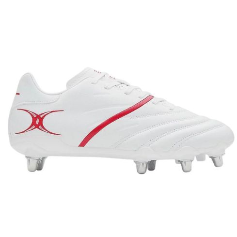 Scarpe da rugby SideSTEP X20 POWER 8S con tacchetti avvitabili Bianco/Rosso - GILBERT