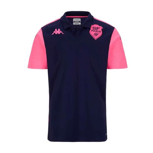 Polo Abiangy 8 Stade Français Parigi Blu/Rosa 2024/2025 - Kappa