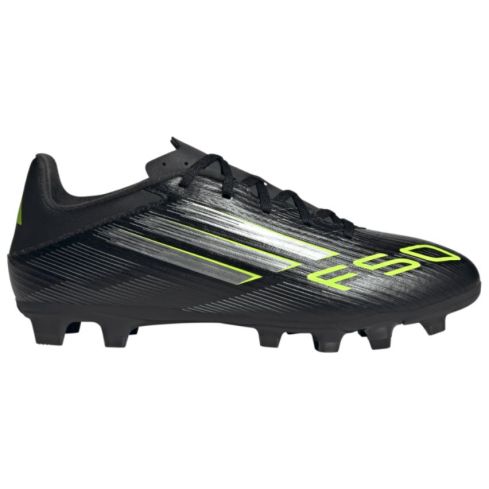 Scarpe da Rugby F50 Club FG/MG con Tacchetti Stampati per Terreno Asciutto Nero/Verde - Adidas