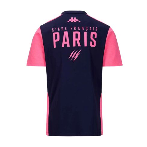 Polo Abiangy 8 Stade Francais Paris Blu/Rosa 2024/2025 - Kappa