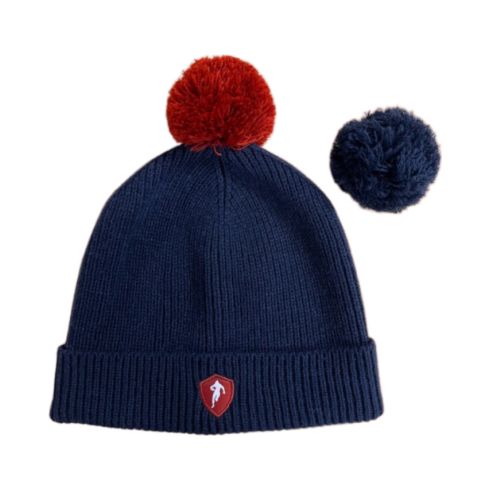 Berretto con pompon removibile blu navy - Ruckfield