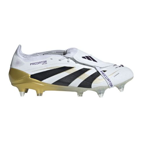 Scarpe da rugby Predator Elite Linguetta Ripiegata Tacchetti Ibridi Multi Superficie Bianco Oro Nero – Adidas
