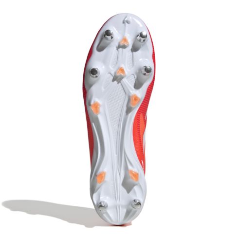 Scarpe da Rugby Adizero RS15 Ultimate (SG) con Tacchetti Ibridi per Terreno Morbido Rosse e Arancioni - adidas