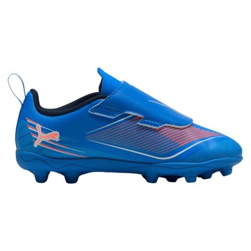 Scarpe Rugby Bambino Ultra 6 Play V FG/AG Tacchetti Stampati Terreno Asciutto Blu Arancione - Puma