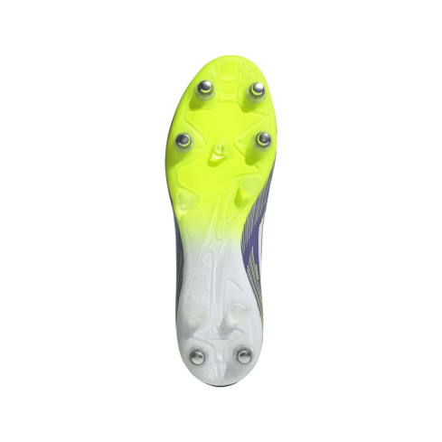 Scarpe da Rugby F50 League SG Tacchetti Ibridi Terreno Morbido Viola Verde - Adidas