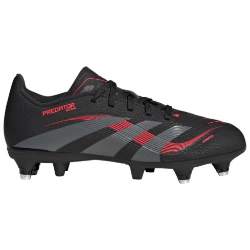 Scarpe da Rugby Bambino Predator League SG Tacchetti Ibridi Multi-Terrain Nere e Rosse – Adidas