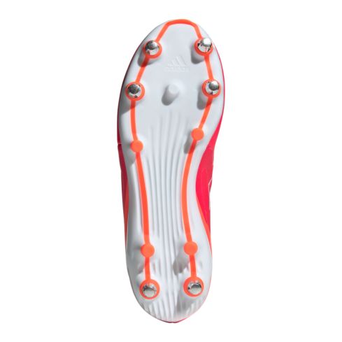 Scarpe da Rugby RS15 Elite SG con Tacchetti Ibridi Tutto Terreno Rosso e Arancio - Adidas