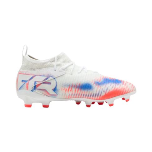 Scarpe da Rugby Bambino Future 8 Match FG/AG Tacchetti Stampati Bianche Rosse Blu - Puma