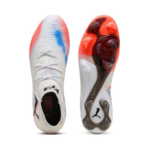 Scarpe da Rugby Future 8 Ultimate FG Tacchetti Fissi Terreno Asciutto Bianco Rosso Blu - Puma