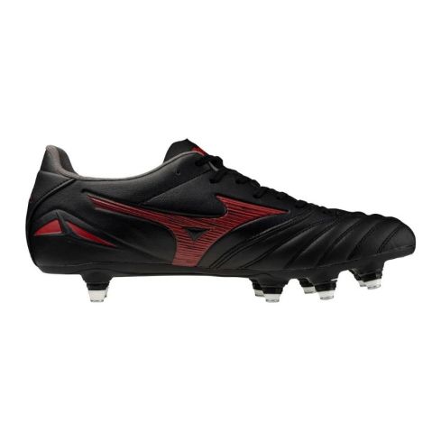 Scarpe da Rugby MORELIA Neo IV Pro con Tacchetti Avvitati Mizuno Nero Rosso