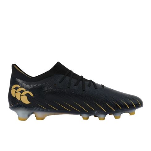 Scarpe da Rugby Speed Infinite Elite con Tacchetti Fissi Terreno Compatto Nero e Oro - Canterbury