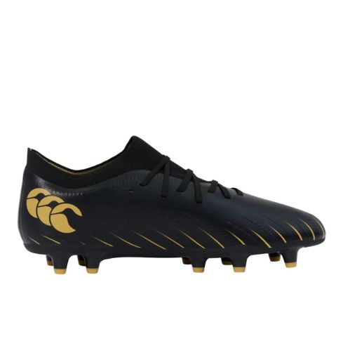 Scarpe da Rugby Speed Infinite Pro con Tacchetti Fissi Terreno Compatto Nero e Oro - Canterbury