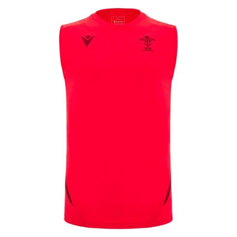 Canotta da Allenamento Rugby Galles Rossa 2025/2026 - Macron
