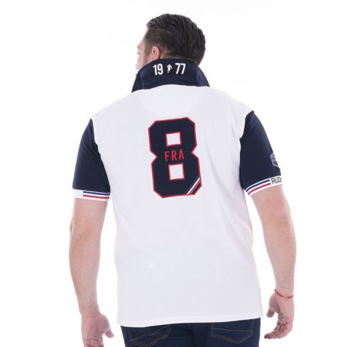 Polo a maniche corte bianco French Rugby Club - Ruckfield