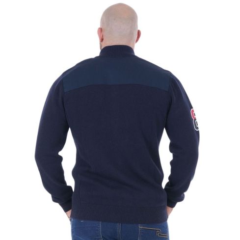 Cardigan con zip Rugby French Rugby Club Blu Navy - Ruckfield