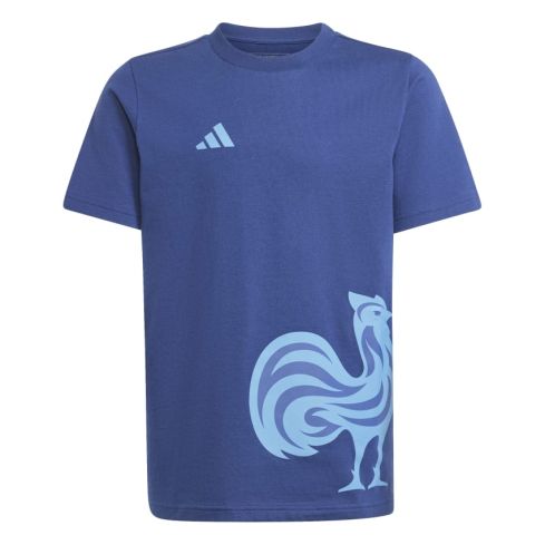 T-shirt da Rugby Bambino Francia Graphic Blu Scuro – Adidas