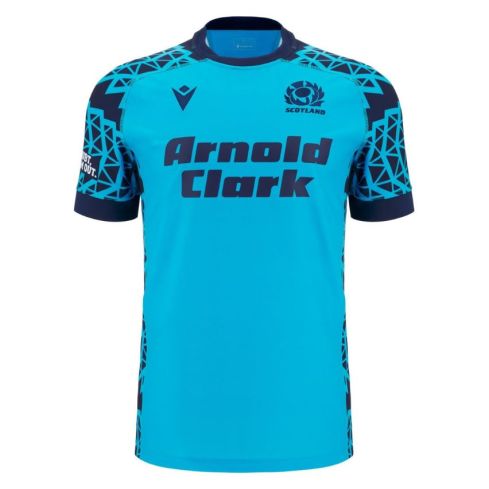Maglia da Allenamento Rugby Scozia Blu Neon 2025/2026 - Macron