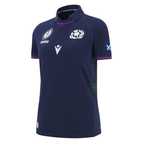 Maglia da Rugby Donna Home Scozia WRWC Blu Navy 2025/2026 - Macron
