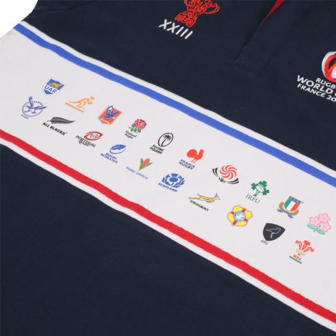 Polo Rugby 20 Nazioni Stripe Coppa del Mondo Francia 2023 Blu Navy – Sportfolio
