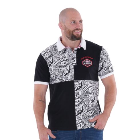 Polo Rugby Maniche Corte IWI Maori Nero - Ruckfield