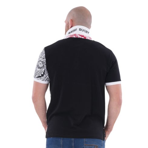 Polo Rugby Maniche Corte IWI Maori Nero - Ruckfield
