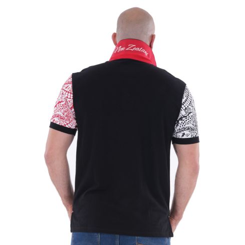 Polo Rugby Manica Corta Maori Nero - Ruckfield