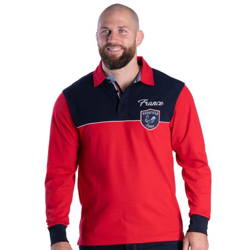 Polo Rugby Manches Longues French Rugby Club Rouge - Ruckfield