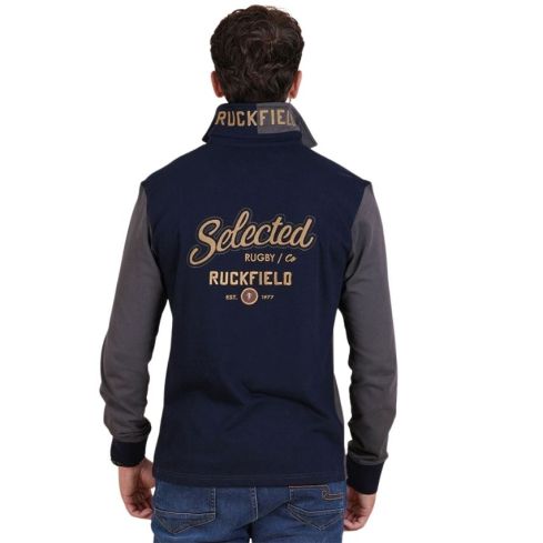 Polo Manica Lunga Rugby Selected Blu Navy - Ruckfield