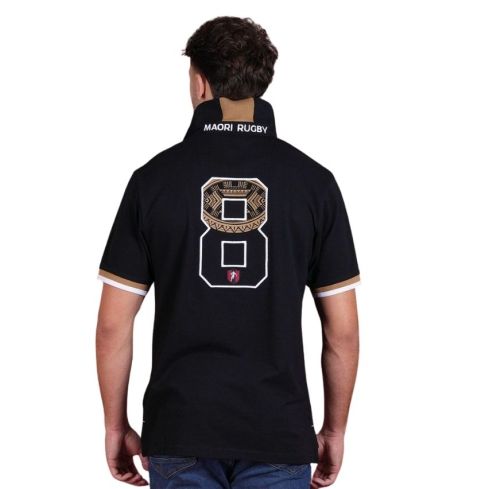 Polo Rugby Manica Corta Maori Nero - Ruckfield