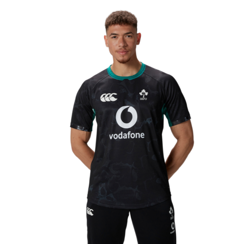 Maillot Rugby Pro Pre-Match Irlanda Nero/Verde - Canterbury