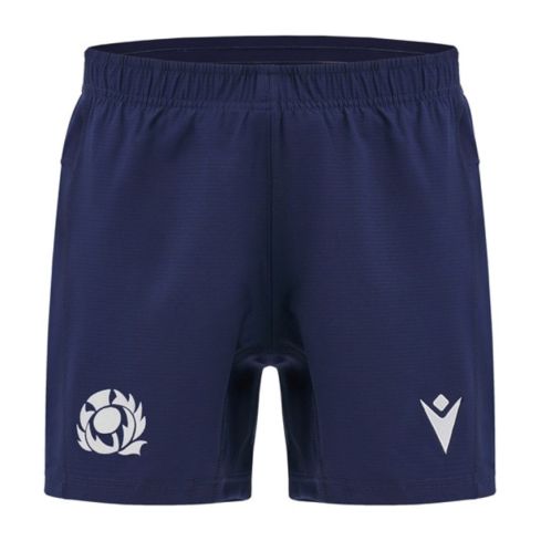 Pantaloncini da Allenamento Rugby Scozia Blu Navy 2025/2026 - Macron