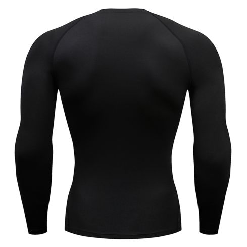 Sottomaglia Termica Rugby Bambino Maniche Lunghe Nera