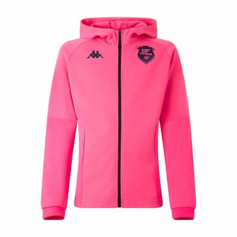 Felpa con cappuccio con zip da rugby Mequo Stade Français Rosa 2025/2026 – Kappa