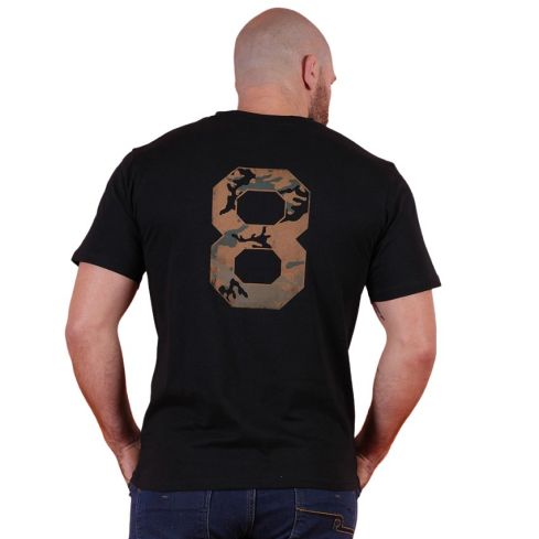 T-shirt Rugby New Zealand Army Nero Bio - Ruckfield