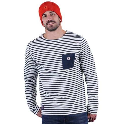 Maglietta a Righe Manica Lunga French Rugby Club Blu Navy - Ruckfield